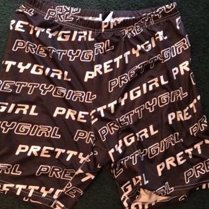 Black and white large shorts